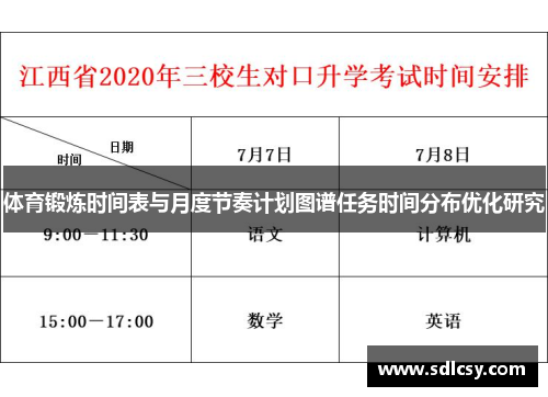体育锻炼时间表与月度节奏计划图谱任务时间分布优化研究